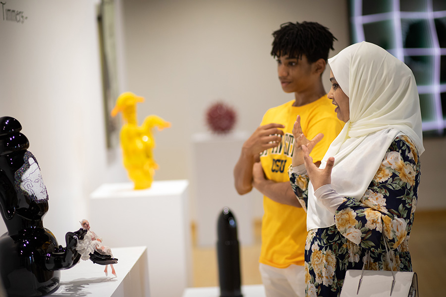 Visitors in the Cary Beth Cryor Gallery